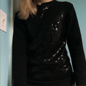 Black Sequin Long Sleeve